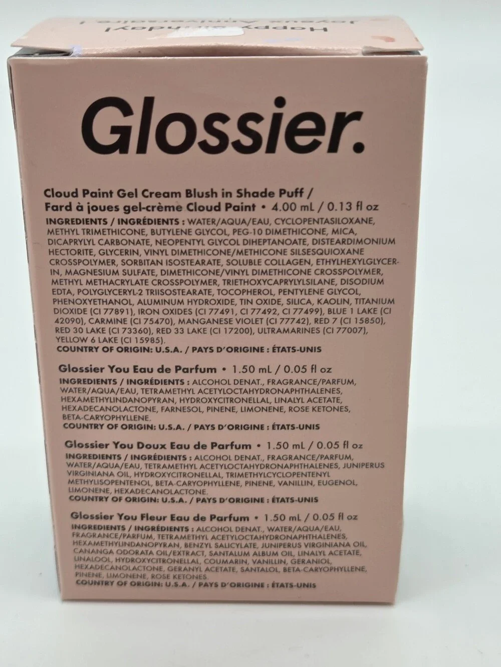 Glossier receive set